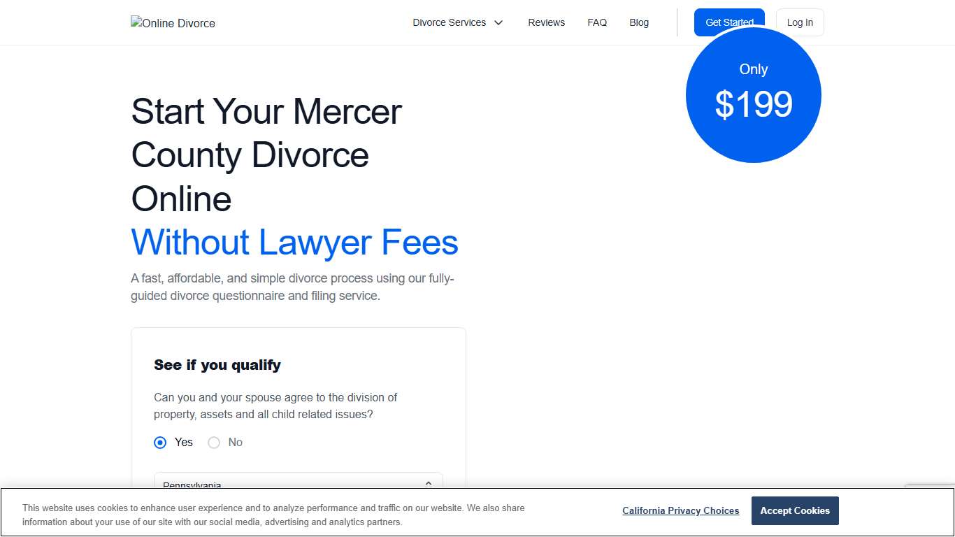 Mercer County, PA Divorce Court Info & Filing Online Divorce