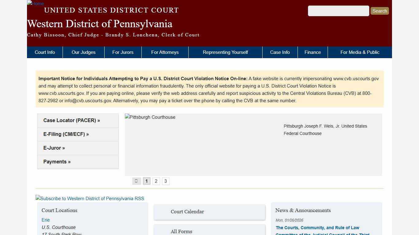 Western District of Pennsylvania United States District Court